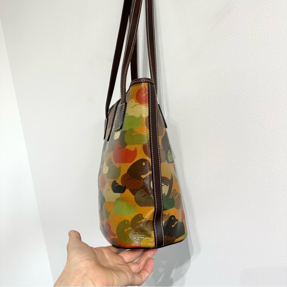 Dooney & Bourke Duck Print Camouflage Tote Bucket Bag vintage rare print - Picture 5 of 14